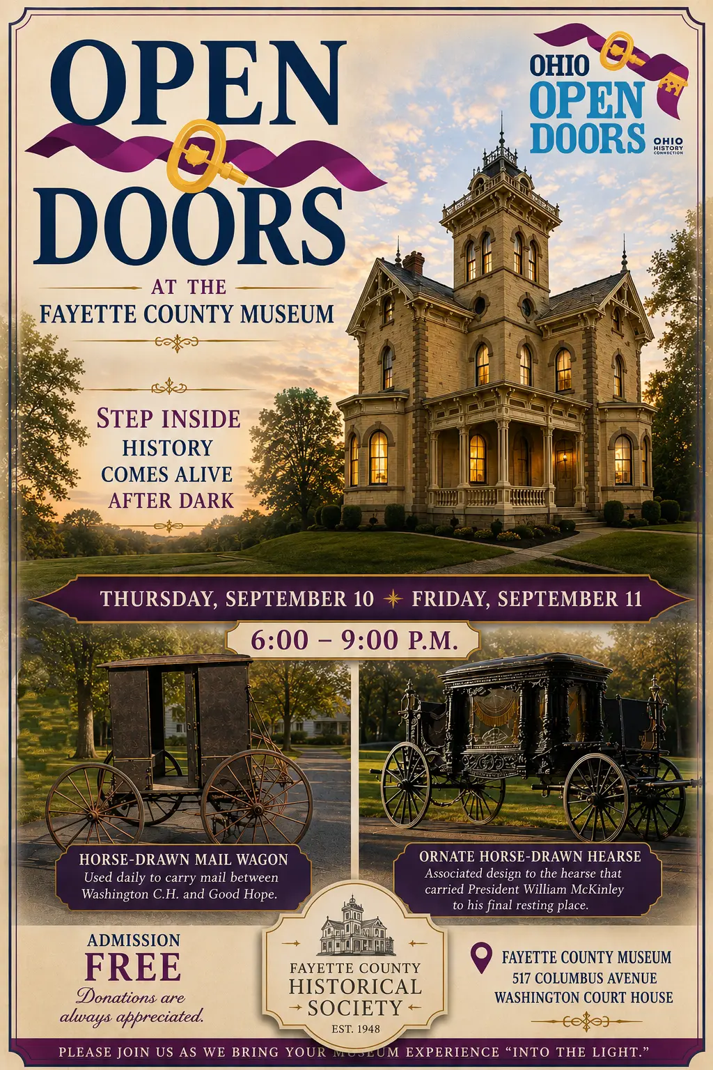 The Fayette County Historical Society and Museum Participating in Ohio Open Doors